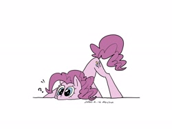 Size: 2048x1540 | Tagged: safe, artist:ahchun, pinkie pie, earth pony, pony, face down ass up, female, mare, simple background, white background