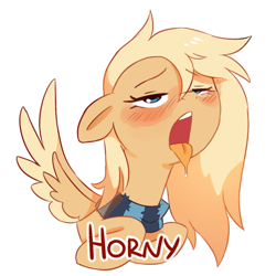 Size: 512x512 | Tagged: safe, artist:anotherdeadrat, oc, oc only, pegasus, pony, ahegao, blushing, clothes, female, floppy ears, horny, looking up, mare, open mouth, scarf, simple background, spread wings, tongue out, transparent background, wings