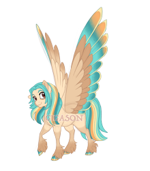 Size: 3700x4197 | Tagged: safe, artist:gigason, imported from derpibooru, oc, oc:dune, pegasus, female, high res, magical lesbian spawn, mare, obtrusive watermark, offspring, parent:coco pommel, parent:spitfire, simple background, solo, transparent background, watermark