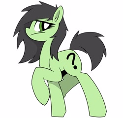 Size: 2580x2480 | Tagged: safe, artist:pizzahutjapan, imported from derpibooru, oc, oc:filly anon, earth pony, pony, female, mare, older, sidemouth, simple background, solo, white background