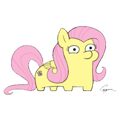 Size: 1000x1000 | Tagged: safe, artist:r5on11c, imported from derpibooru, fluttershy, pegasus, animated, dancing, female, mare, simple background, solo, squatpony, transparent background, vibing