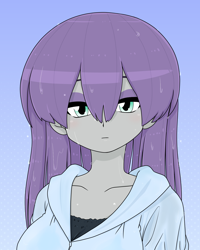 Size: 1280x1600 | Tagged: safe, artist:batipin, imported from derpibooru, maud pie, human, equestria girls, breasts, busty maud pie, female, looking at you, solo, wet, wet hair