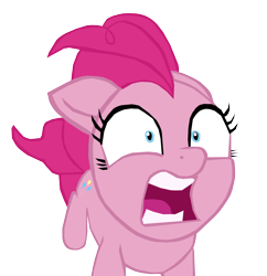 Size: 1280x1321 | Tagged: safe, artist:benpictures1, imported from derpibooru, pinkie pie, earth pony, pony, my little pony: the movie, cute, diapinkes, ears, female, floppy ears, inkscape, mare, pinpoint eyes, running, scared, simple background, solo, transparent background, vector