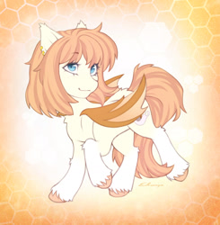 Size: 1392x1423 | Tagged: safe, artist:coffune, artist:elronya, artist:eltaile, imported from derpibooru, oc, oc:honey milk, bat pony, pony, commission, ear piercing, earring, female, jewelry, mare, piercing, simple background, solo, your character here
