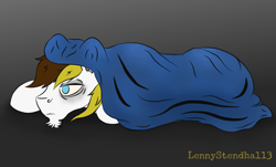 Size: 1387x835 | Tagged: safe, artist:lennystendhal13, imported from derpibooru, oc, oc:stendhal, pony, blanket, solo