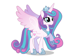 Size: 3056x2222 | Tagged: safe, artist:gihhbloonde, imported from derpibooru, princess flurry heart, alicorn, pony, adult flurry heart, crystal empire, female, mare, older, older flurry heart, raised hoof, simple background, solo, transparent background