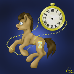 Size: 2000x2000 | Tagged: safe, artist:lennystendhal13, imported from derpibooru, doctor whooves, time turner, pony, pocket watch, solo