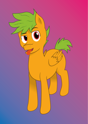 Size: 1241x1754 | Tagged: safe, artist:jamextreme140, imported from derpibooru, oc, oc only, oc:galder rust, pegasus, pony, illustrator, shading, shadow, tongue out