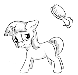 Size: 546x524 | Tagged: artist needed, safe, imported from derpibooru, twilight sparkle, pony, unicorn, abuse, blank flank, brush, crying, discipline, female, filly, filly twilight sparkle, floppy ears, foal, hairbrush, imminent spanking, levitation, magic, monochrome, punishment, simple background, solo, tears of fear, teary eyes, telekinesis, unicorn twilight, white background, younger