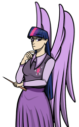 Size: 2000x3200 | Tagged: safe, artist:deroach, imported from derpibooru, twilight sparkle, alicorn, human, clothes, cutie mark on clothes, equestria project humanized, fanfic, humanized, simple background, solo, transparent background, twilight sparkle (alicorn), winged humanization, wings