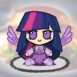 Size: 5500x5500 | Tagged: safe, artist:deroach, imported from derpibooru, twilight sparkle, alicorn, human, clothes, cutie mark on clothes, fumo, humanized, plushie, skirt, touhou, twilight sparkle (alicorn), winged humanization, wings