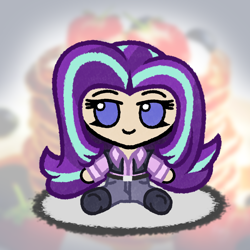 Size: 5500x5500 | Tagged: safe, artist:deroach, imported from derpibooru, starlight glimmer, human, clothes, food, fumo, humanized, pancakes, plushie, touhou
