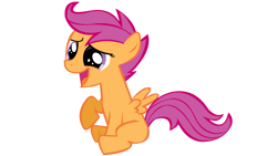 Size: 1600x900 | Tagged: safe, artist:totalcrazyness101, imported from derpibooru, scootaloo, pegasus, pony, female, filly, foal, open mouth, simple background, solo, transparent background, vector