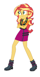 Size: 1738x3354 | Tagged: safe, artist:gmaplay, imported from derpibooru, sunset shimmer, human, equestria girls, equestria girls series, forgotten friendship, simple background, solo, transparent background