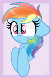 Size: 528x793 | Tagged: safe, artist:sugarcloud12, imported from derpibooru, rainbow dash, pony, blushing, solo