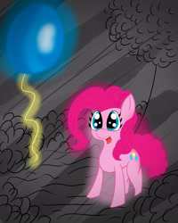 Size: 2000x2500 | Tagged: safe, imported from ponybooru, pinkie pie, earth pony, pony, balloon, simple background, solo