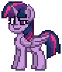 Size: 704x816 | Tagged: safe, artist:twilyisbestpone, derpibooru exclusive, imported from derpibooru, twilight sparkle, alicorn, pony, pony town, adorkable, animated, cute, dork, female, gif, looking at you, mare, one eye closed, pixel art, simple background, smiling, solo, transparent background, twiabetes, twilight sparkle (alicorn), wink, winking at you
