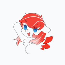 Size: 680x680 | Tagged: safe, artist:lendftcn, imported from derpibooru, oc, oc only, oc:making amends, pegasus, pony, animated, gif, simple background, solo, white background