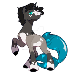 Size: 1024x1024 | Tagged: safe, artist:lynesssan, imported from derpibooru, oc, oc only, oc:ocean waves, pony, unicorn, deviantart watermark, male, obtrusive watermark, simple background, solo, stallion, transparent background, watermark