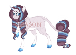 Size: 2644x1901 | Tagged: safe, artist:gigason, imported from derpibooru, oc, oc:rich seam, pony, unicorn, female, magical lesbian spawn, mare, obtrusive watermark, offspring, parent:rarity, parent:starlight glimmer, parents:starity, simple background, solo, transparent background, watermark