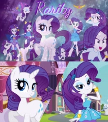 Size: 1080x1215 | Tagged: safe, imported from derpibooru, rarity, human, pony, unicorn, equestria girls, butterfly wings, collage, element of generosity, fall formal outfits, female, mare, rarity peplum dress, wings