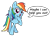 Size: 1762x1272 | Tagged: safe, artist:reconprobe, imported from derpibooru, rainbow dash, pegasus, pony, happy, helpful, reaction image, simple background, solo, speech bubble, transparent background