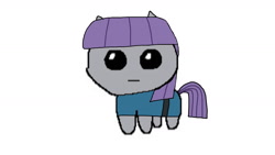 Size: 1600x900 | Tagged: safe, imported from derpibooru, maud pie, :i, beady eyes, creechur, meme, simple background, solo, white background, yippee