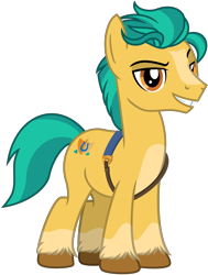 Size: 3908x5161 | Tagged: safe, artist:emeraldblast63, imported from derpibooru, hitch trailblazer, earth pony, pony, absurd resolution, g4, g5, g5 to g4, generation leap, lidded eyes, male, simple background, smiling, solo, stallion, transparent background, vector