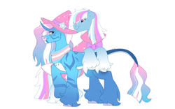 Size: 1280x800 | Tagged: safe, artist:itstechtock, imported from derpibooru, oc, oc only, pony, unicorn, clothes, female, hat, mare, not trixie, pride, pride flag, scarf, simple background, transgender pride flag, white background, witch hat