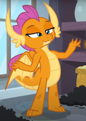 Size: 528x746 | Tagged: safe, imported from derpibooru, screencap, smolder, dragon, molt down, season 8, spoiler:s08, cropped, dragoness, female, solo