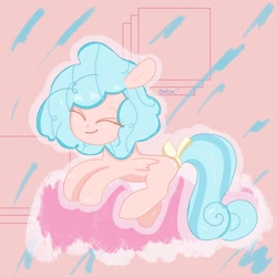 Size: 2048x2048 | Tagged: safe, artist:tenlilacs_, artist:tenten, imported from derpibooru, cozy glow, pegasus, cozybetes, cute, eyes closed, female, filly, foal, solo