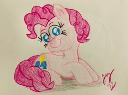 Size: 3814x2860 | Tagged: safe, artist:jesslmc16, imported from derpibooru, pinkie pie, earth pony, pony, colored, colored pencil drawing, solo, traditional art