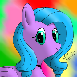 Size: 1000x1000 | Tagged: safe, artist:siennafierywolf, imported from derpibooru, oc, oc only, oc:evening skye, pegasus, pony, abstract background, solo