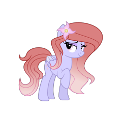 Size: 1620x1441 | Tagged: safe, artist:darbypop1, imported from derpibooru, oc, oc:isabela calabreeze, pegasus, pony, female, flower, flower in hair, mare, simple background, solo, transparent background