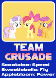 Size: 243x339 | Tagged: safe, editor:4-chap, imported from derpibooru, apple bloom, scootaloo, sweetie belle, earth pony, pegasus, pony, unicorn, apple bloom's bow, bow, crossover, cutie mark crusaders, female, filly, foal, hair bow, horn, smiling, sonic heroes, sonic the hedgehog (series), spread wings, team, text, wings