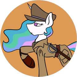 Size: 2000x2000 | Tagged: safe, artist:grandfinaleart, imported from derpibooru, princess celestia, oc, alicorn, pegasus, pony, clothes, digital art, female, icon, mare, military, military uniform, pegasus oc, profile picture, purple eyes, raised hoof, raised leg, side view, simple background, solo, sword, transparent background, uniform, weapon, white fur