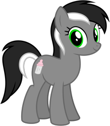 Size: 2182x2500 | Tagged: safe, artist:nicogamer3000, derpibooru exclusive, imported from derpibooru, oc, oc only, oc:renai, earth pony, pony, .svg available, earth pony oc, female, full body, high res, hooves, looking at you, mare, mother, show accurate, simple background, smiling, smiling at you, solo, standing, svg, tail, transparent background, two toned mane, two toned tail, vector