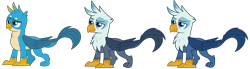 Size: 2995x832 | Tagged: artist needed, source needed, safe, imported from twibooru, gallus, griffon, image, male, png, redesign, simple background, solo, transparent background