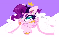 Size: 3364x2100 | Tagged: safe, artist:nekosnicker, imported from derpibooru, pipp petals, pegasus, pony, crown, ear piercing, eye clipping through hair, g5, jewelry, looking at you, piercing, raspberry, regalia, solo, spread wings, tongue out, tongue piercing, wings