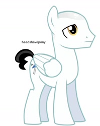 Size: 1280x1606 | Tagged: safe, artist:headshavepony, imported from derpibooru, mercury, starry eyes (character), pegasus, pony, bald, hairless, headshave, shaved, shaved head, shaved mane, simple background, solo, starry eyes, white background, wingding eyes