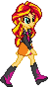 Size: 98x176 | Tagged: safe, artist:botchan-mlp, imported from derpibooru, sunset shimmer, human, equestria girls, animated, gif, pixel art, simple background, solo, transparent background