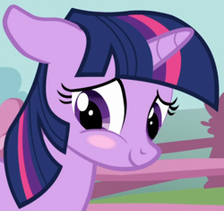 Size: 734x689 | Tagged: safe, imported from derpibooru, screencap, twilight sparkle, pony, unicorn, boast busters, season 1, adorkable, blushing, cropped, cute, daaaaaaaaaaaw, dork, female, floppy ears, looking away, mare, shy, smiling, solo, twiabetes, unicorn twilight