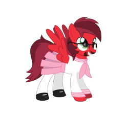 Size: 1971x1771 | Tagged: safe, artist:lunahazacookie, imported from derpibooru, oc, oc only, pegasus, pony, clothes, glasses, grin, pegasus oc, school uniform, simple background, smiling, solo, transparent background, wings