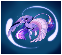 Size: 2700x2400 | Tagged: safe, artist:uunicornicc, imported from derpibooru, twilight sparkle, alicorn, classical unicorn, pony, cloven hooves, colored wings, crying, female, flying, large wings, leonine tail, mare, multicolored wings, solo, twilight sparkle (alicorn), unshorn fetlocks, wings