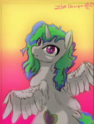 Size: 2020x2651 | Tagged: safe, artist:zlatdesign, imported from derpibooru, oc, alicorn, alicorn oc, female, horn, simple background, wings