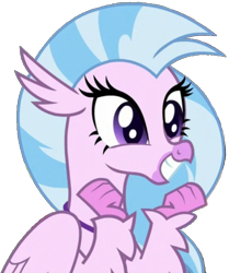 Size: 551x659 | Tagged: safe, edit, edited screencap, imported from derpibooru, screencap, silverstream, classical hippogriff, hippogriff, a rockhoof and a hard place, background removed, cute, diastreamies, female, happy, looking right, mare, pink skin, png, simple background, smiling, solo, transparent background