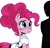 Size: 1757x1699 | Tagged: safe, artist:_ton618_, imported from derpibooru, pinkie pie, earth pony, human, pony, alternate hairstyle, blushing, bride, clothes, cute, diapinkes, dress, female, heart, heart eyes, mare, simple background, solo focus, wedding dress, white background, wingding eyes