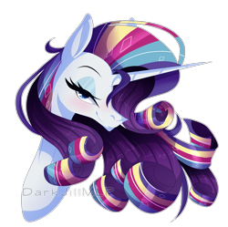 Size: 4824x4812 | Tagged: safe, artist:darkjillmlp123, imported from derpibooru, rarity, pony, unicorn, absurd resolution, bust, female, looking at you, mare, portrait, rainbow power, simple background, smiling, solo, transparent background