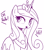 Size: 3487x3930 | Tagged: safe, artist:maren, imported from derpibooru, princess cadance, alicorn, pony, 2020, bust, crown, dialogue, doodle, female, hi, high res, hoof shoes, horn, jewelry, mare, monochrome, offscreen character, old art, open mouth, peytral, regalia, sitting, solo