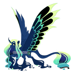 Size: 4700x4600 | Tagged: safe, artist:gigason, imported from derpibooru, oc, oc:green flash, alicorn, pony, absurd resolution, alicorn oc, colored wings, horn, male, multicolored wings, obtrusive watermark, simple background, solo, stallion, transparent background, watermark, wings